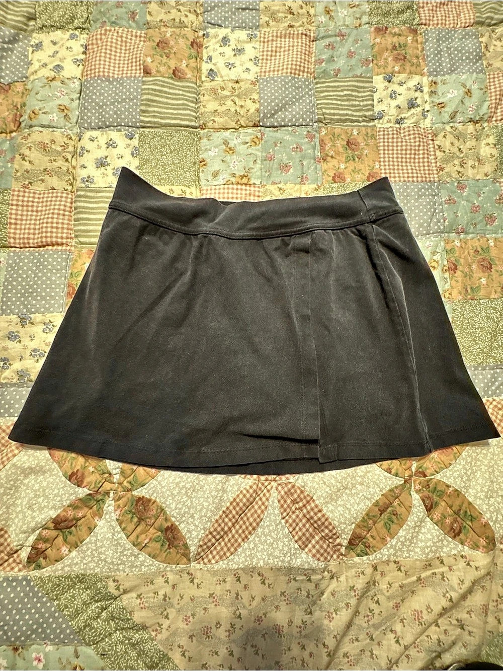 Offline by Aerie Black Mini Skirt with Interior Shorts